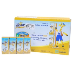 Thùng thực phẩm bổ sung Abbott Grow Gold hương vani 180ml (Lốc 4 hộp) - 12 lốc