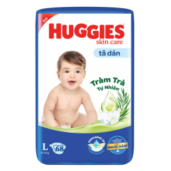 Tã dán Huggies Skincare cực đại (L, 9 - 14kg, 68 miếng)